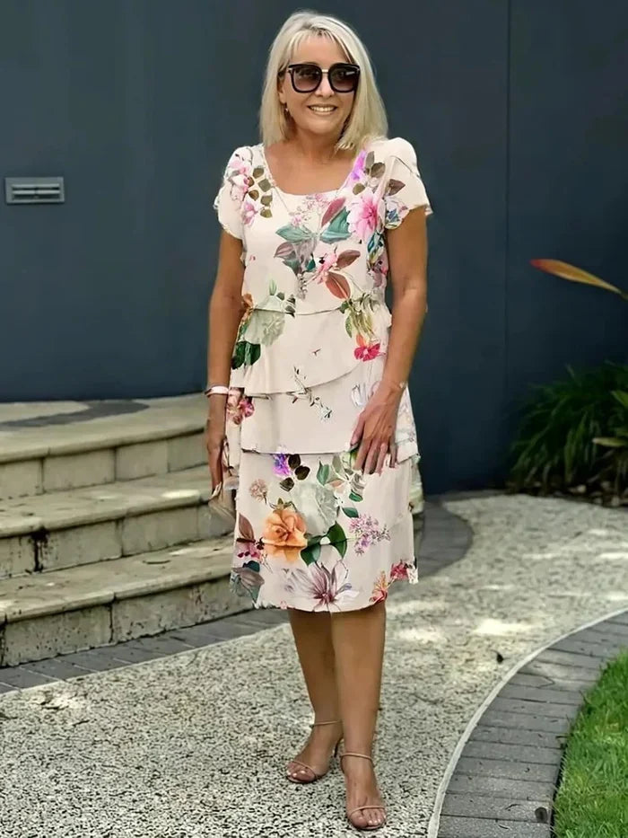 Rosette Ruffle Dress