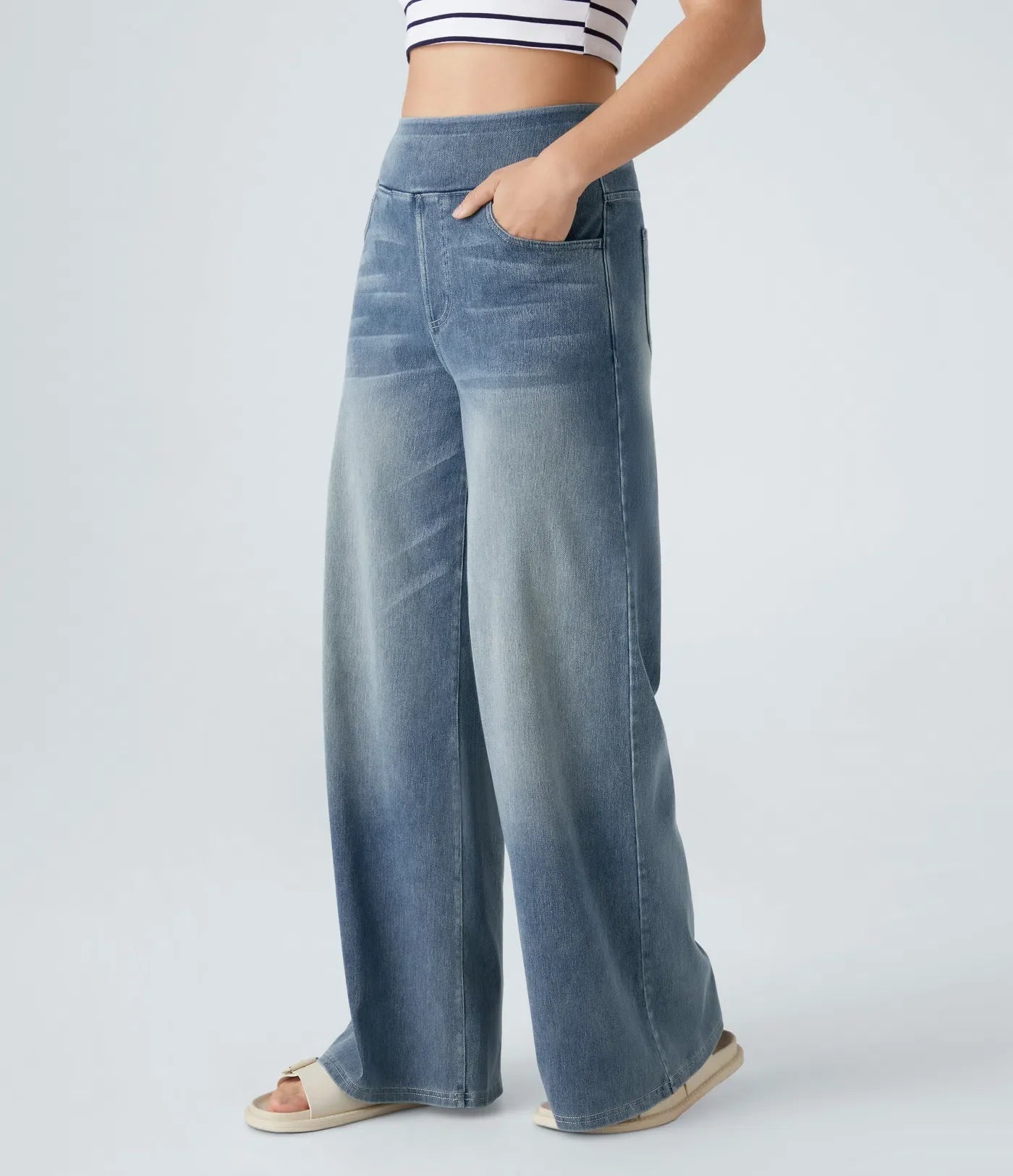 Eva | High-waisted stretch trousers