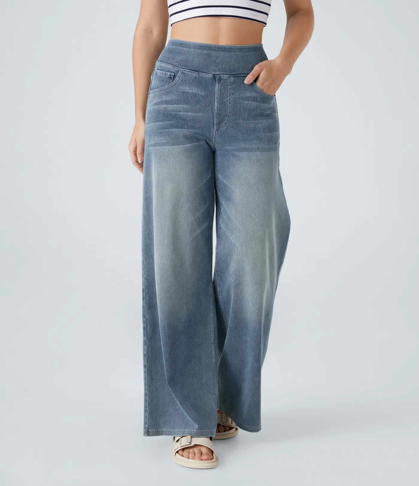 Eva | High-waisted stretch trousers