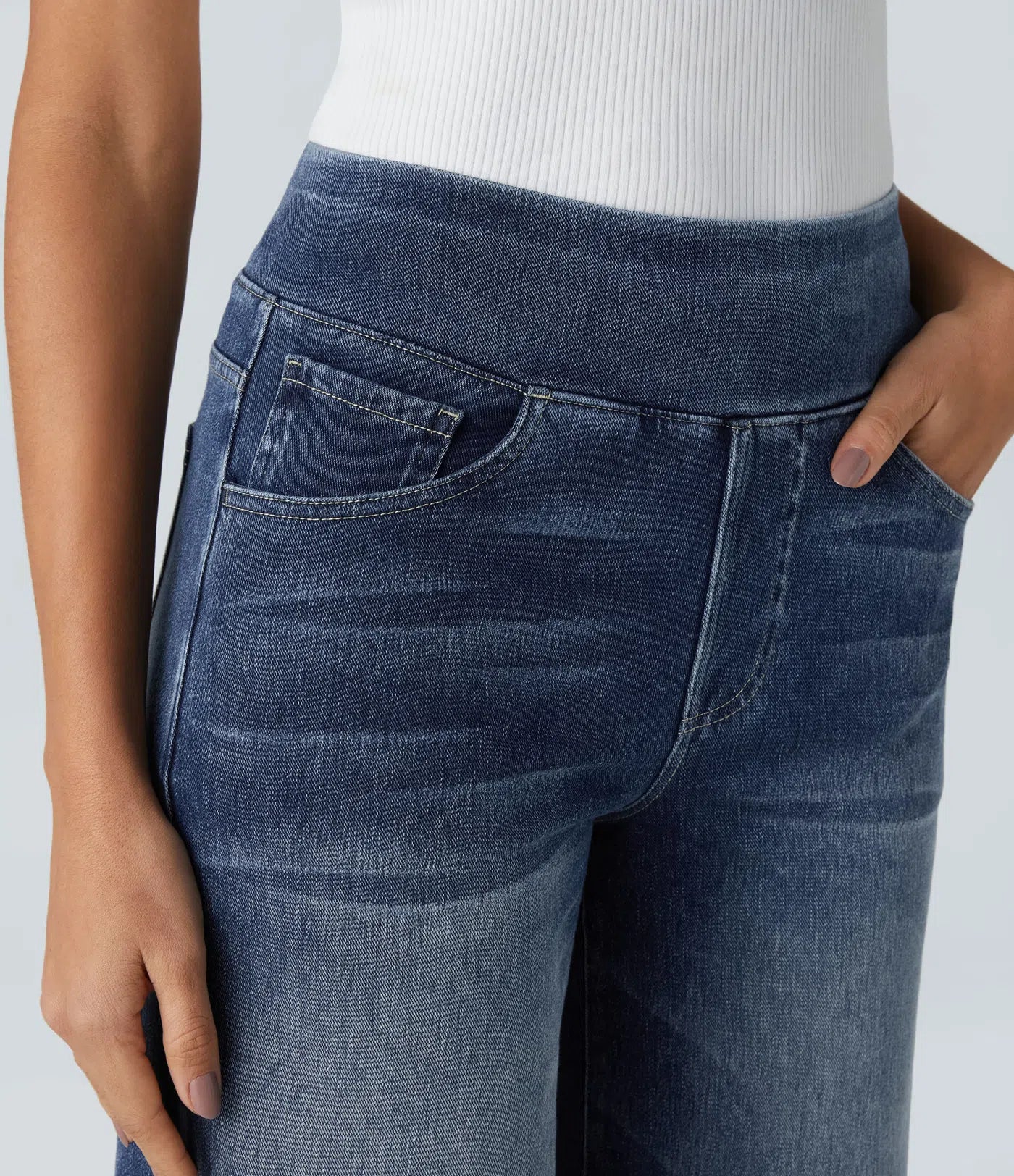 Eva | High-waisted stretch trousers
