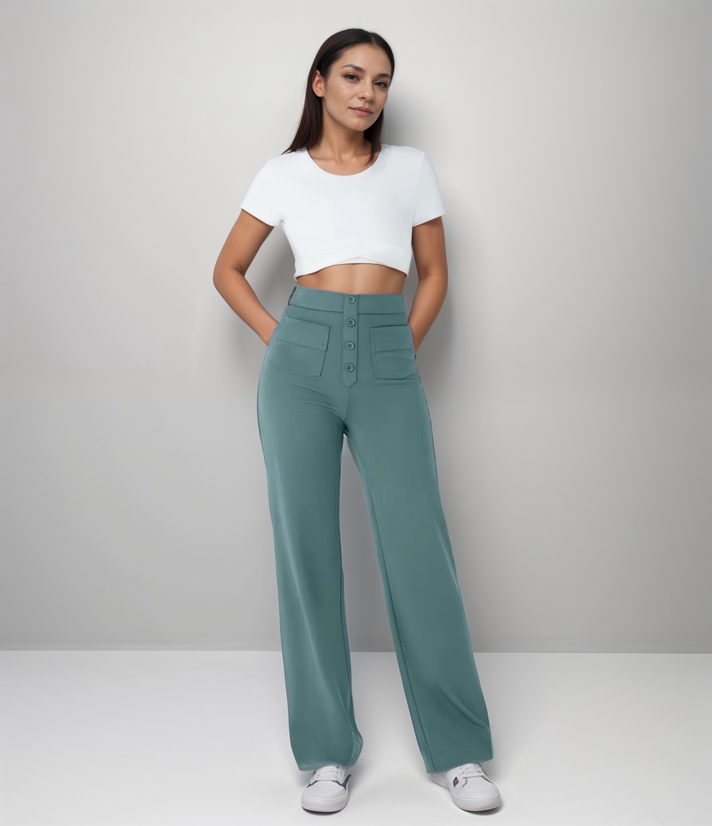 Elsa | High-waisted stretch trousers
