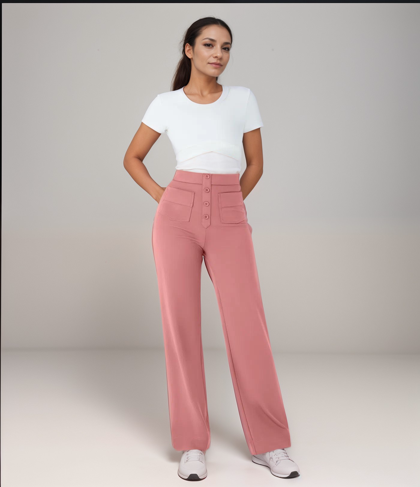 Elsa | High-waisted stretch trousers