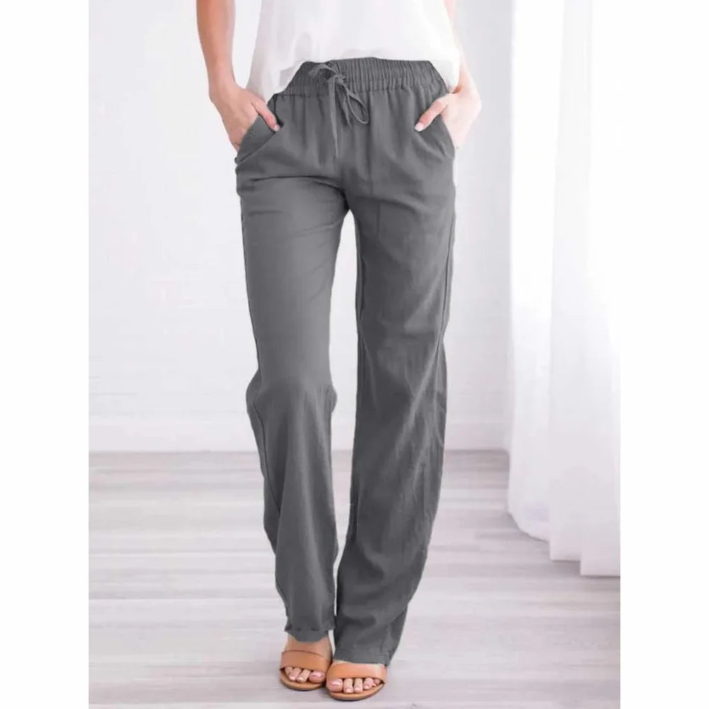 Julie | Cotton elasticated trousers