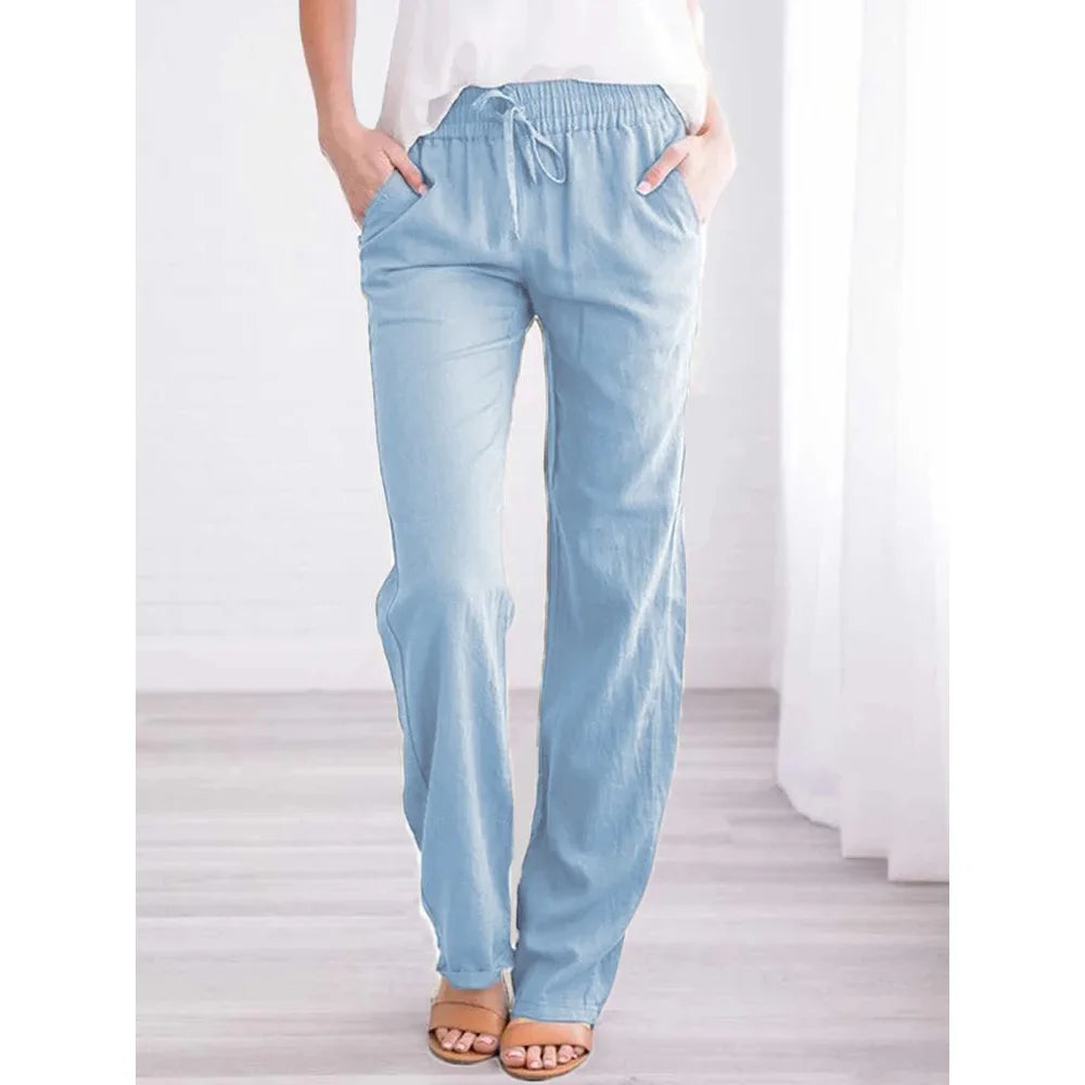 Julie | Cotton elasticated trousers