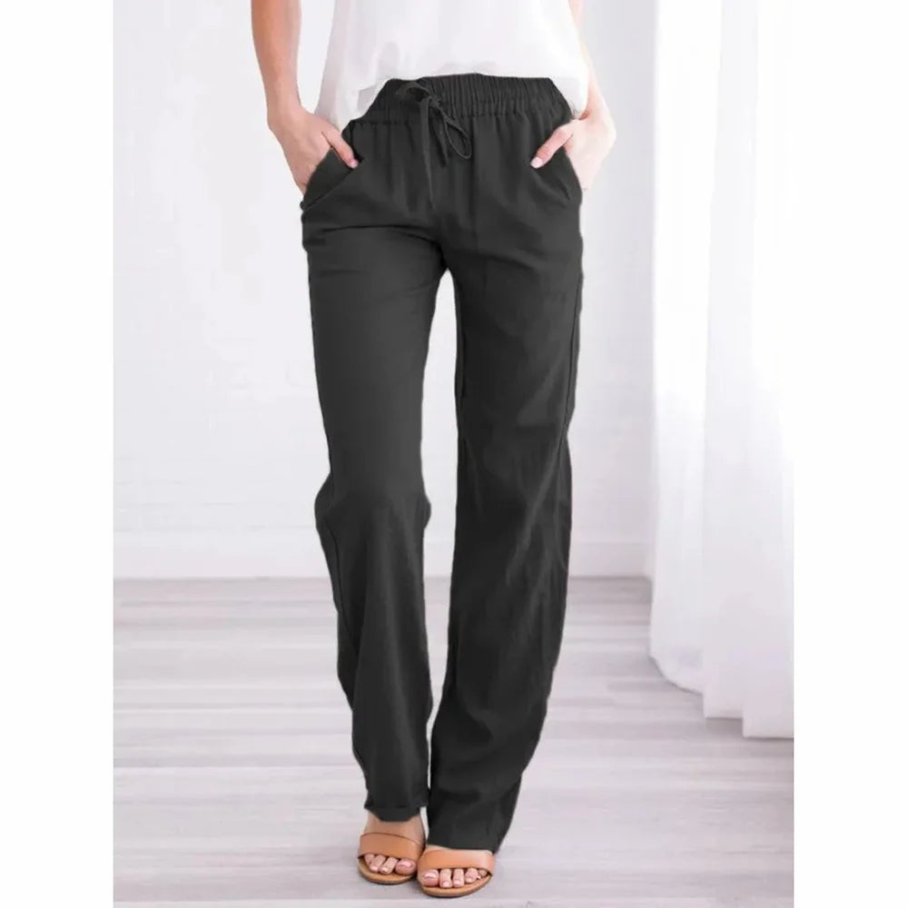 Julie | Cotton elasticated trousers