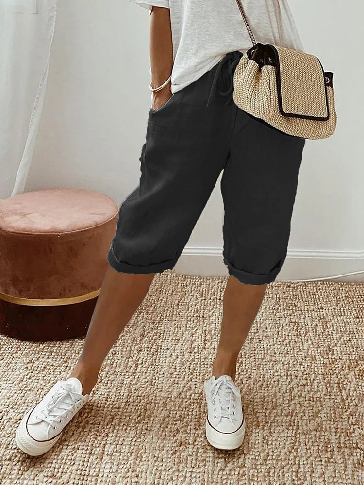 Sylvia | Cotton Linen Shorts