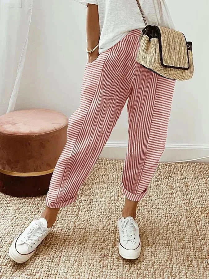 Lore | Striped cotton trousers